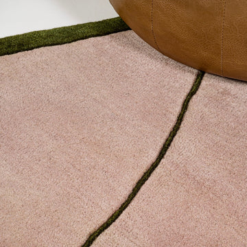 Mosaic Coastal Geometric Border Handwoven Wool Area Rug